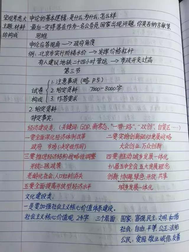 行測80分，申論70分，公考牛人筆記分享！