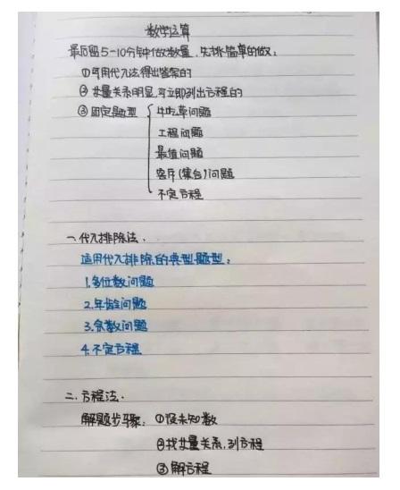 行測(cè)公式記不住？學(xué)霸幾張筆記就搞定了！