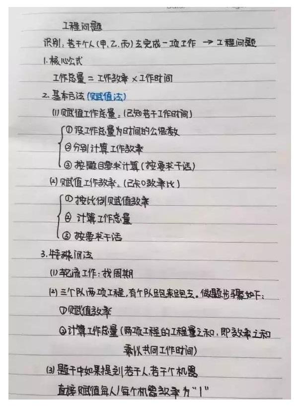 行測(cè)公式記不?。繉W(xué)霸幾張筆記就搞定了！